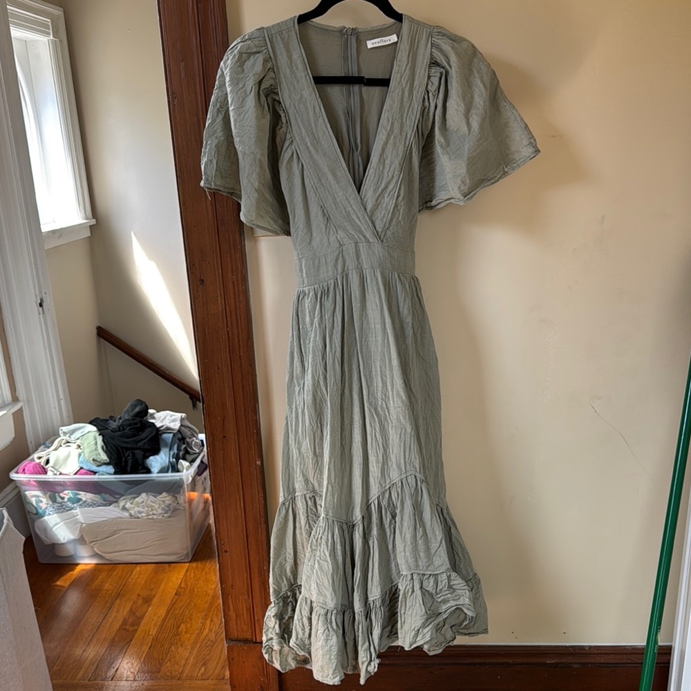 Elegant Green Maxi Dress